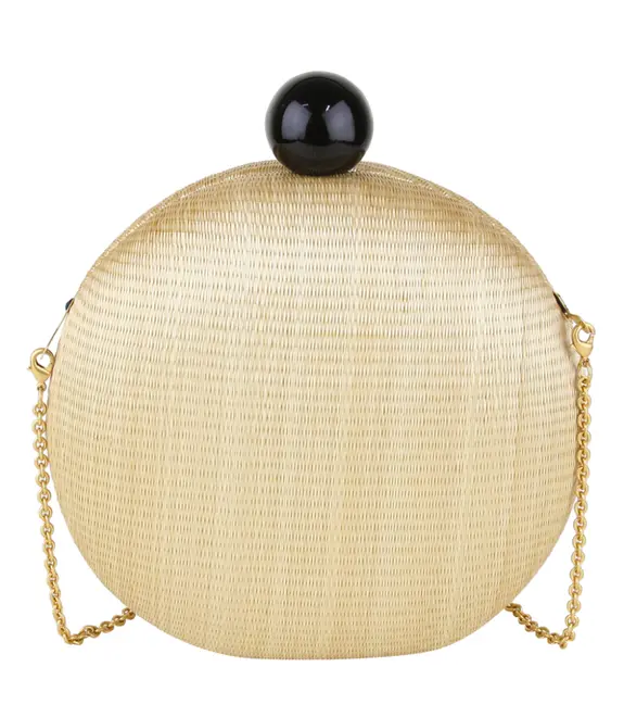 CLUTCH RÁFIA ISLA BEGE - COM MICROUSO
