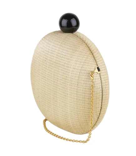 CLUTCH RÁFIA ISLA BEGE - COM MICROUSO