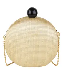 CLUTCH RÁFIA ISLA BEGE - COM MICROUSO