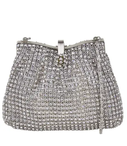 BOLSA PEQUENA STRASS DONNA BRASIL PRATA - COM MICROUSO
