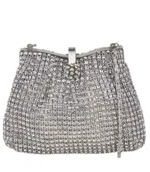 BOLSA PEQUENA STRASS DONNA BRASIL PRATA - COM MICROUSO