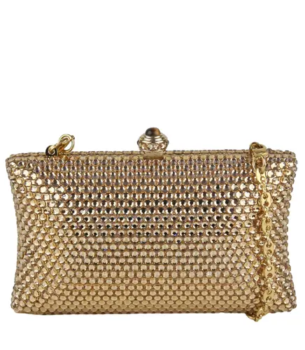 MINI CLUTCH STRASS DONNA BRASIL DOURADO - COM MICROUSO