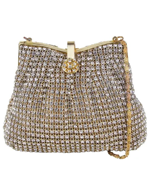 BOLSA PEQUENA STRASS DONNA BRASIL DOURADO - COM MICROUSO