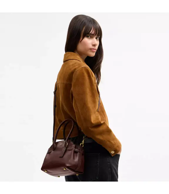 BOLSA COACH NEW YORK SOFT EMPIRE CARRYALL 21 MARROM