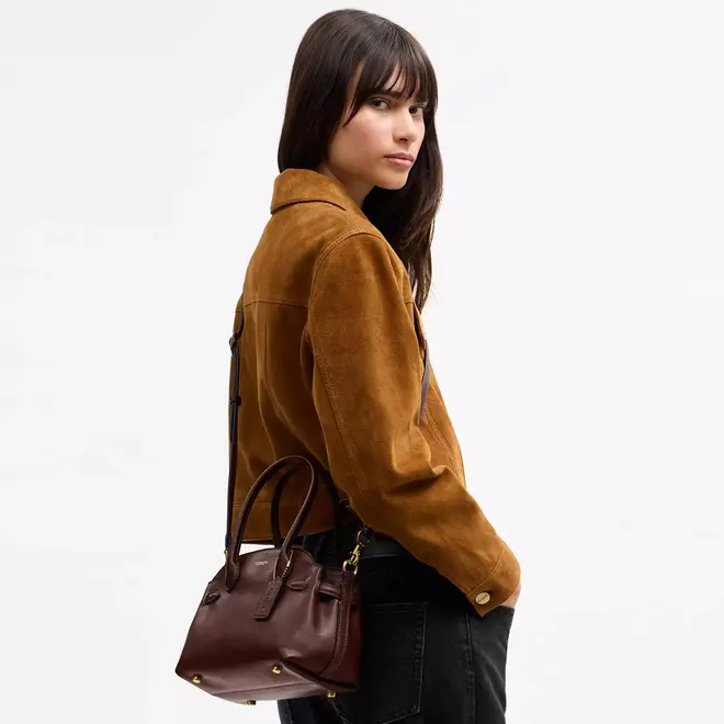 BOLSA COACH NEW YORK SOFT EMPIRE 21 MARROM