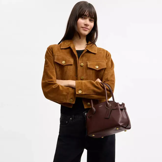BOLSA COACH NEW YORK SOFT EMPIRE 21 MARROM