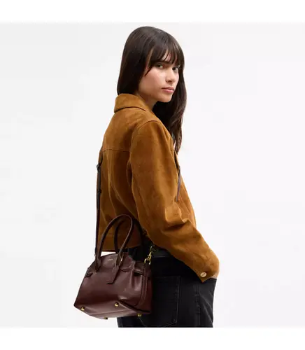 BOLSA COACH NEW YORK SOFT EMPIRE CARRYALL 21 MARROM