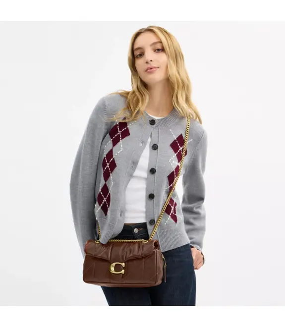 BOLSA COACH NEW YORK TABBY 26 SOFT QUILTED MARROM