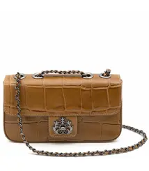 BOLSA PEQUENA ANNE CROCO ISLA CARAMELO