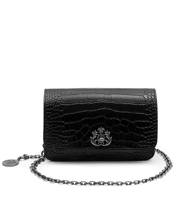 BOLSA CARTEIRA NEW CROCO ISLA PRETO