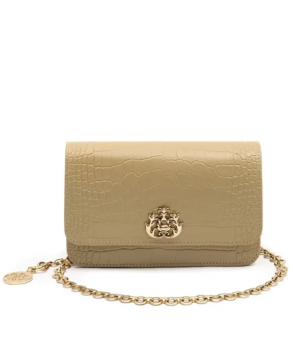 BOLSA CARTEIRA NEW CROCO ISLA BEGE