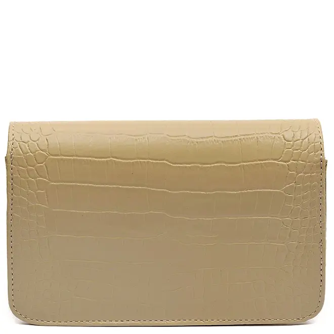 BOLSA CARTEIRA NEW CROCO ISLA BEGE