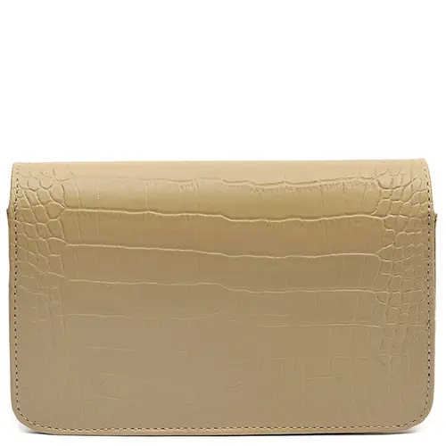 BOLSA CARTEIRA NEW CROCO ISLA BEGE