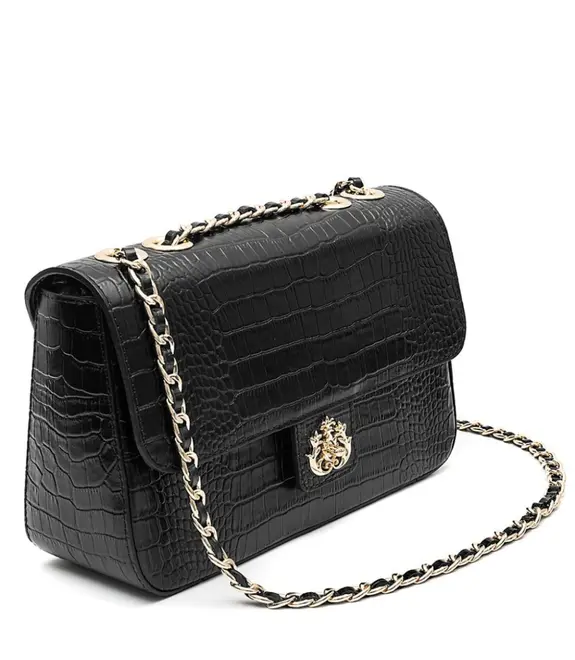 BOLSA ANNE JUMBO NEW CROCO ISLA PRETO