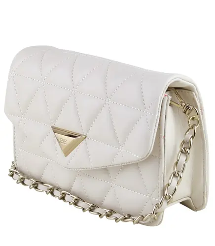 BOLSA MÉDIA MATELASSÊ 944 SCHUTZ BRANCO