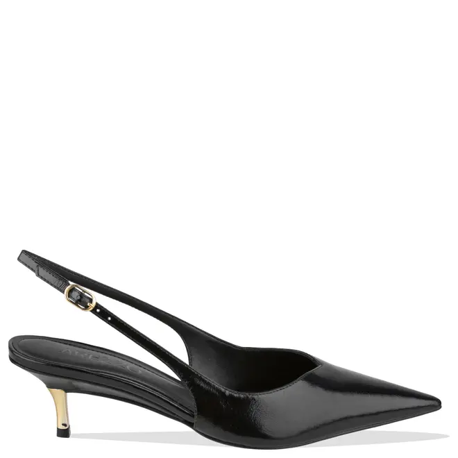 SCARPIN SALTO MÉDIO SLINGBACK AREZZO PRETO