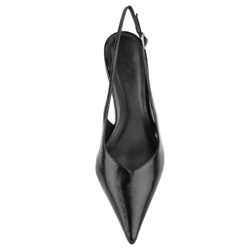 SCARPIN SALTO MÉDIO SLINGBACK AREZZO PRETO