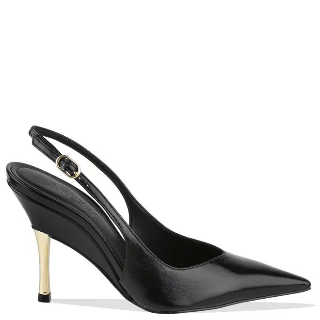 SCARPIN SALTO ALTO SLINGBACK AREZZO PRETO