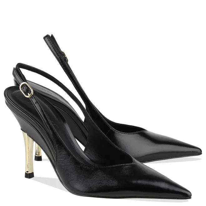 SCARPIN SALTO ALTO SLINGBACK AREZZO PRETO