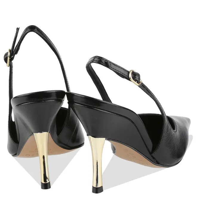 SCARPIN SALTO ALTO SLINGBACK AREZZO PRETO