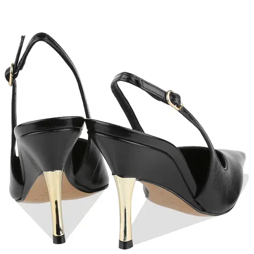 SCARPIN SALTO ALTO SLINGBACK AREZZO PRETO
