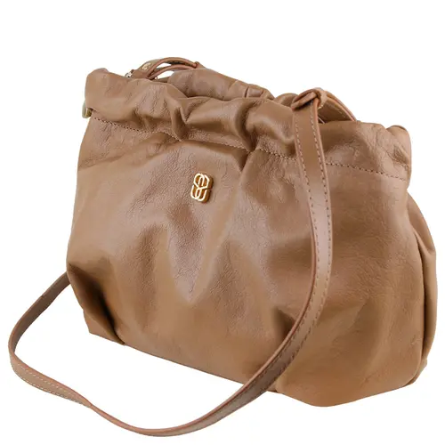 BOLSA PEQUENA BUCKET SCHUTZ CARAMELO