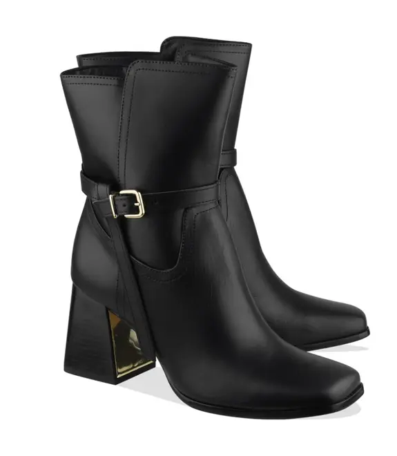 BOTA SALTO MÉDIO LUIZA BARCELOS PRETO