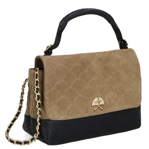BOLSA MÉDIA LUIZA BARCELOS BEGE