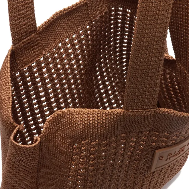 BOLSA GRANDE SHOPPING CROCHÊ BRIZZA AREZZO MARROM