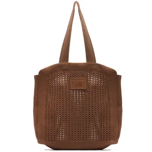 BOLSA GRANDE SHOPPING CROCHÊ BRIZZA AREZZO MARROM