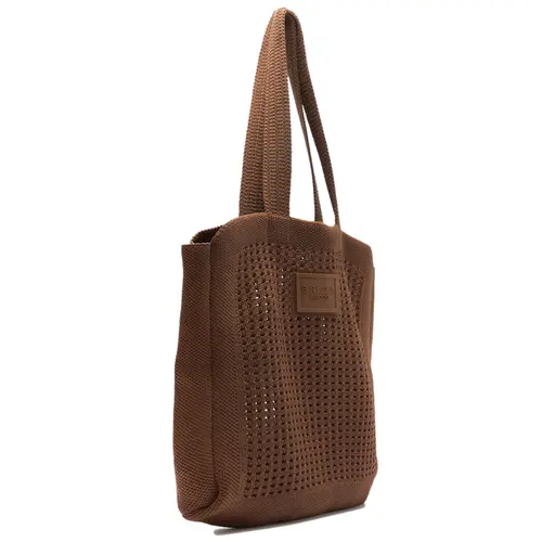 BOLSA GRANDE SHOPPING CROCHÊ BRIZZA AREZZO MARROM