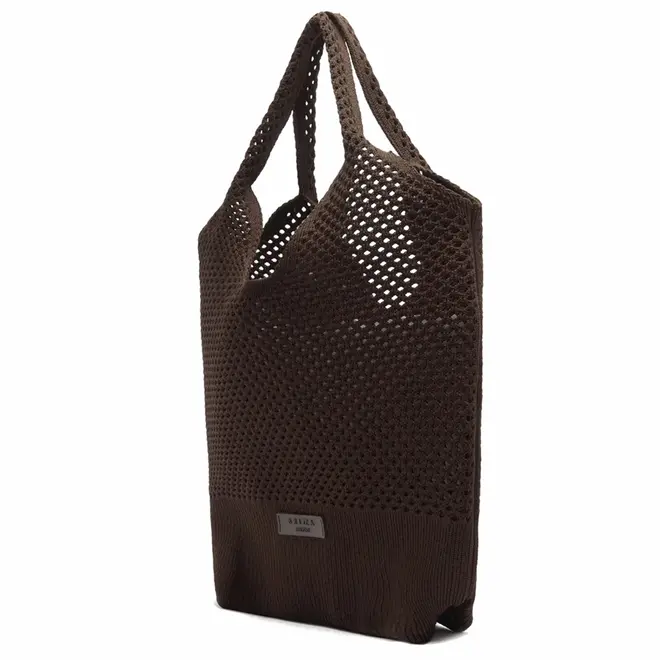 BOLSA GRANDE SHOPPING KNIT BRIZZA AREZZO MARROM