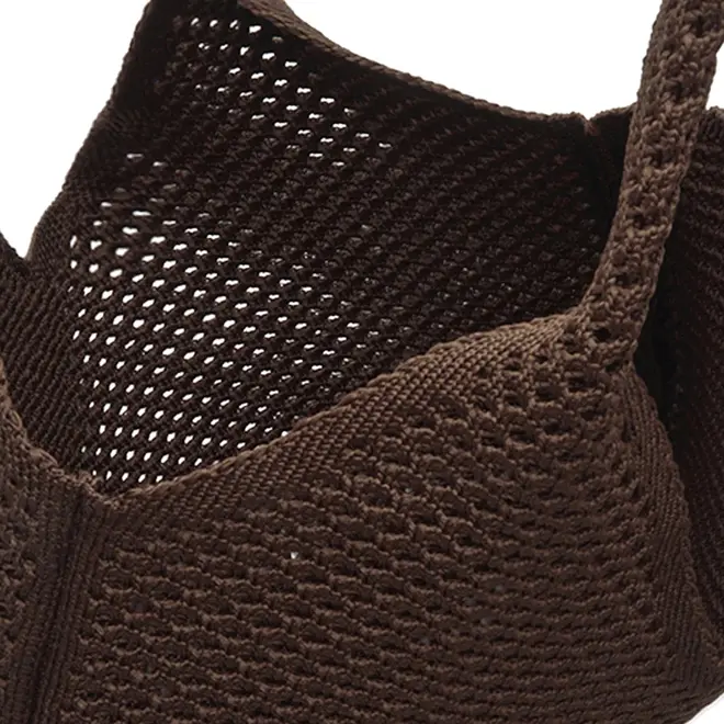 BOLSA GRANDE SHOPPING KNIT BRIZZA AREZZO MARROM