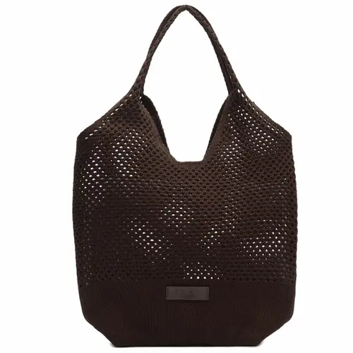 BOLSA GRANDE SHOPPING KNIT BRIZZA AREZZO MARROM
