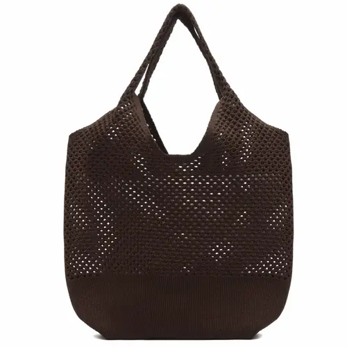 BOLSA GRANDE SHOPPING KNIT BRIZZA AREZZO MARROM