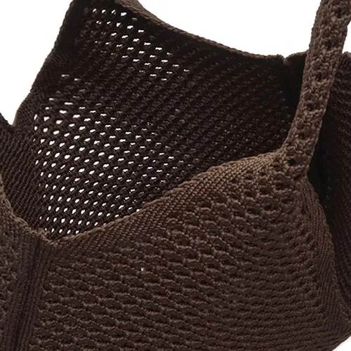 BOLSA GRANDE SHOPPING KNIT BRIZZA AREZZO MARROM