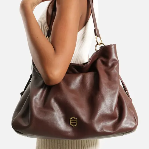 BOLSA HOBO GRANDE AREZZO MARROM