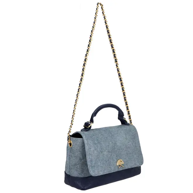 BOLSA MÉDIA JEANS LUIZA BARCELOS AZUL