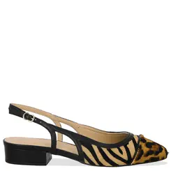 SCARPIN SALTO BAIXO SLINGBACK LUIZA BARCELOS ANIMAL PRINT
