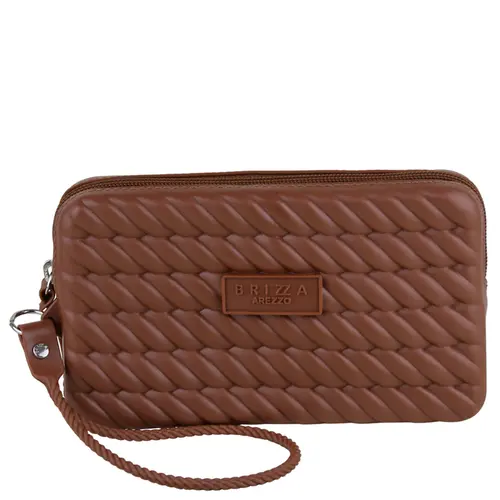 CLUTCH BRIZZA AREZZO MARROM