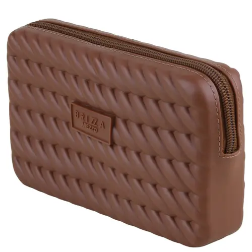 CLUTCH BRIZZA AREZZO MARROM