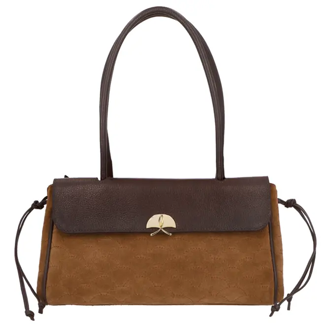 BOLSA MÉDIA LUIZA BARCELOS CARAMELO