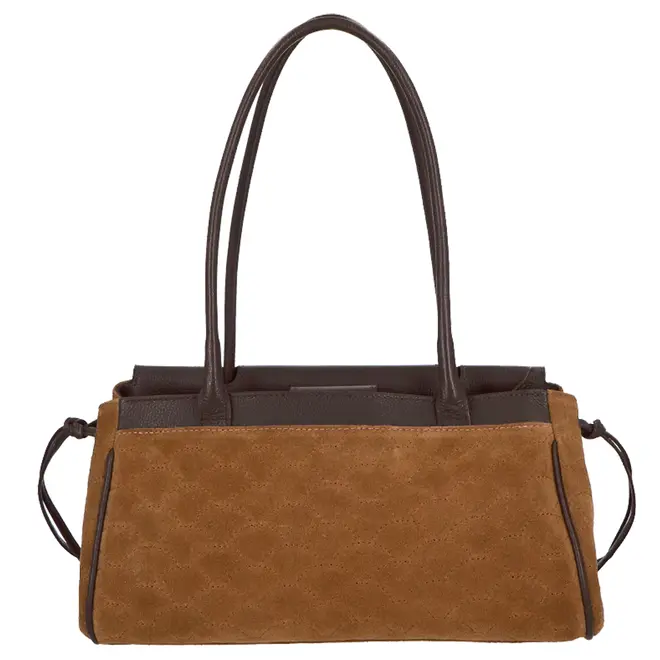 BOLSA MÉDIA LUIZA BARCELOS CARAMELO