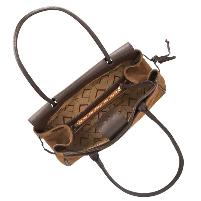 BOLSA MÉDIA LUIZA BARCELOS CARAMELO
