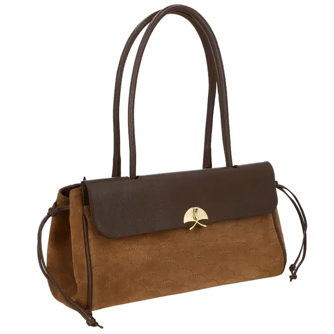 BOLSA MÉDIA LUIZA BARCELOS CARAMELO