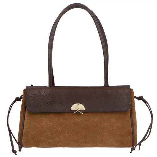 BOLSA MÉDIA LUIZA BARCELOS CARAMELO