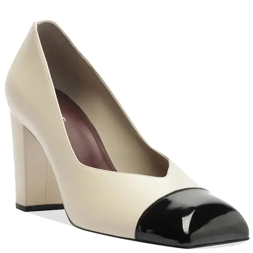 SCARPIN SALTO BLOCO ALTO AREZZO BRANCO