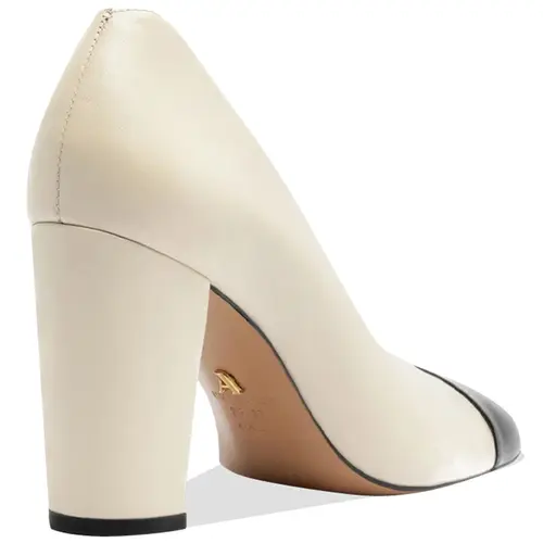 SCARPIN SALTO BLOCO ALTO AREZZO BRANCO