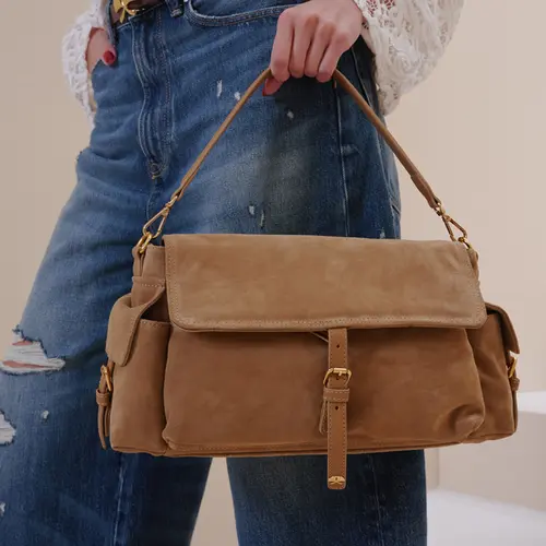 BOLSA GRANDE UTILITÁRIA LUIZA BARCELOS BEGE