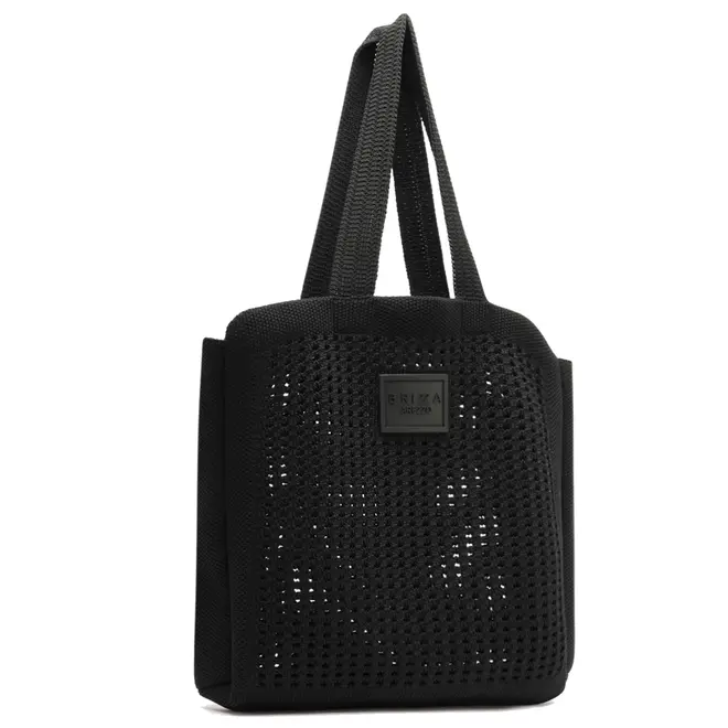 BOLSA GRANDE SHOPPING CROCHÊ BRIZZA AREZZO  PRETO